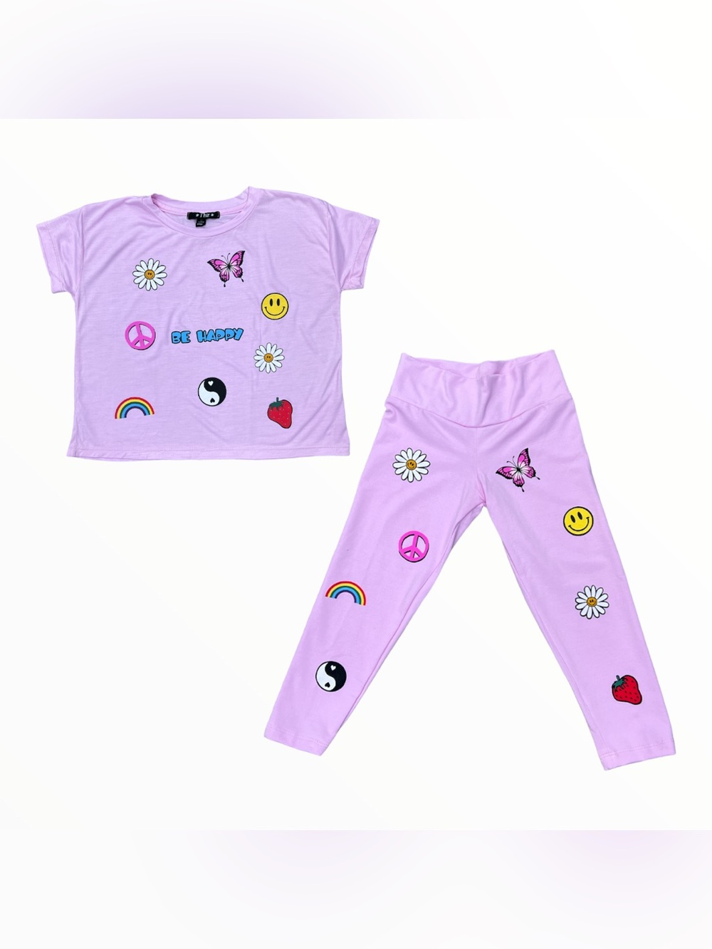 Global Love/Flowers By Zoe pink Icon set Sz Small